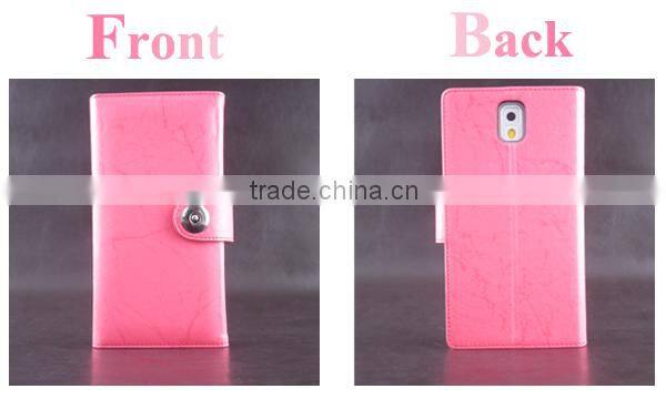 Multifuntional leather wallet cell phone accessory for samaung women pink low price china mobile phone cover
