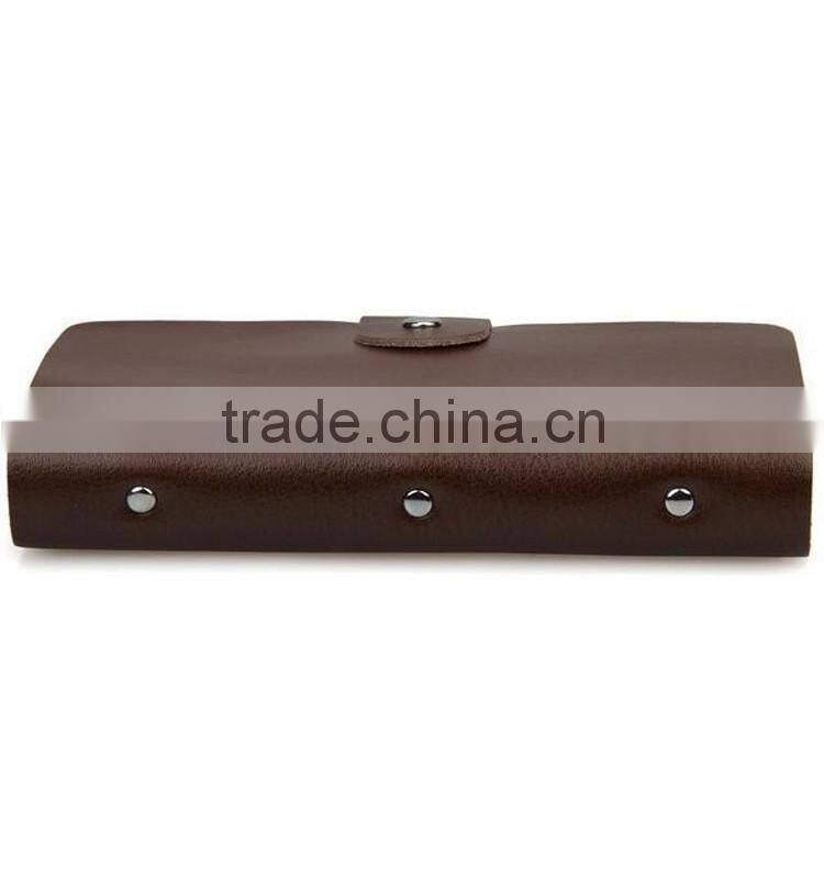 Business fashion waterproof stud closure card leather book OEM order welcome