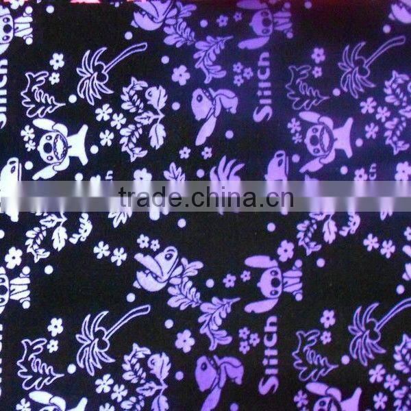 PU leather of school bag material surface flock kinds design