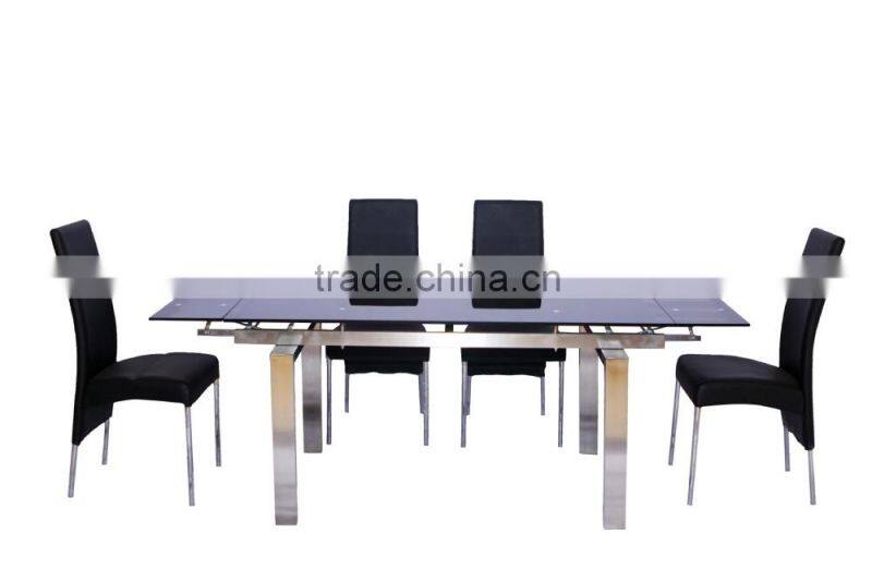 DT-2038 Glass Extended Dining Table
