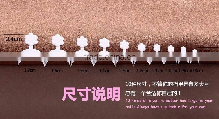 white clear glass color 100pcs 500pcs bag pvc box packing ABS salon french eagle nail tip