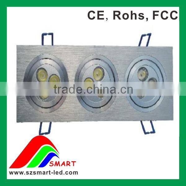 AC100~240V aluminum housing 3.3W square led downlight