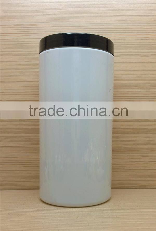 1500ml 50oz round pet plastic jar for candy, tea, nuts, honey, chocolate, storage