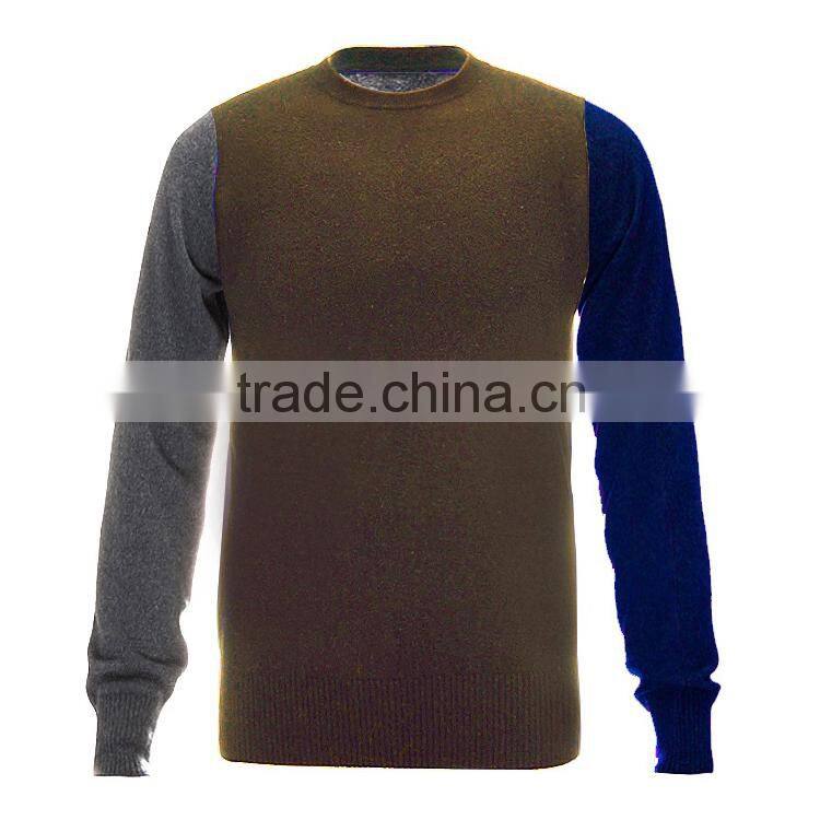Casual Style Hot Selling knitting Gradient Men Cashmere Sweater
