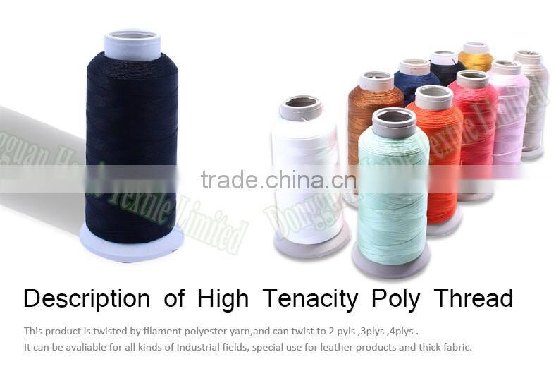 Polyester Filament 250D/3 fire proof polyester Yarn For Leather Thing