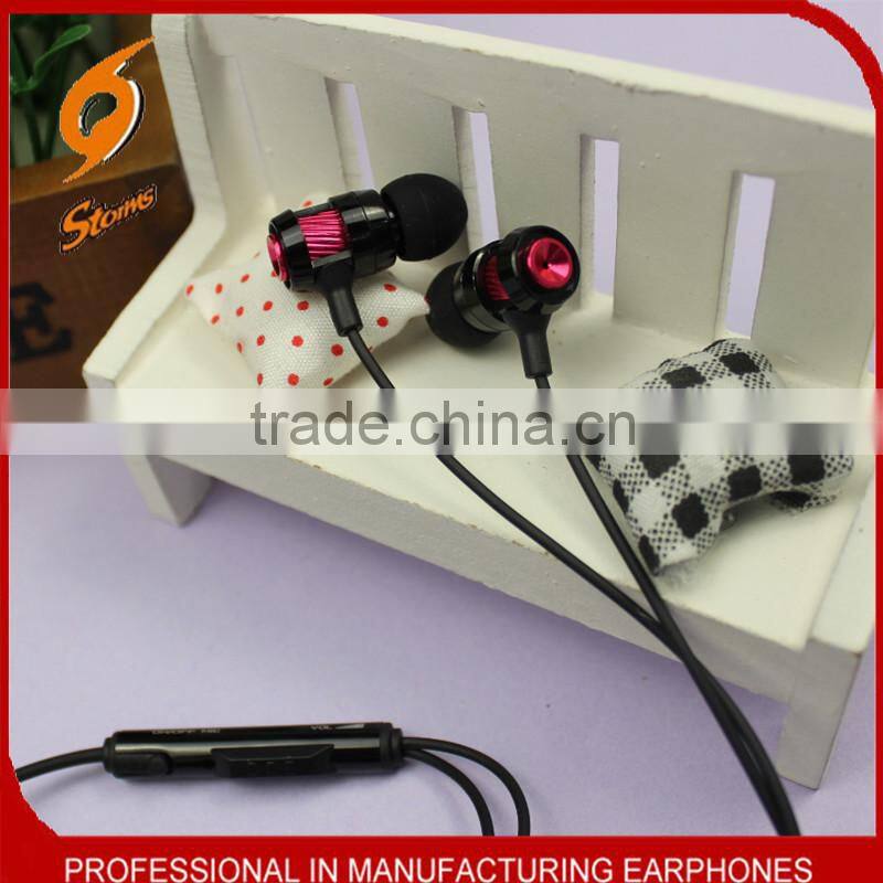 Highly quality earphone for mobile phone ,matel Earphone With Mic