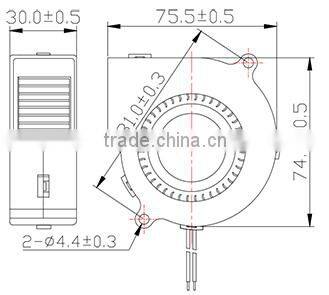 75x75x30mm 12v inflatable fan blower