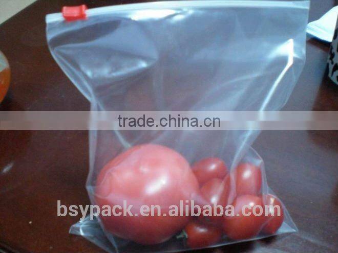 made in china alibaba transparent PVC slide zipper bag