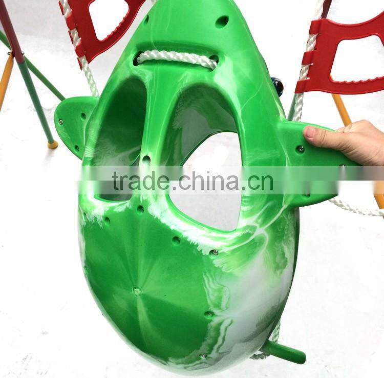 Fish shape safety body productions design outdoor single seat swing chair