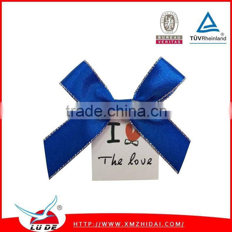 2015 Factory handmade solid color bows polyester ribbon bow