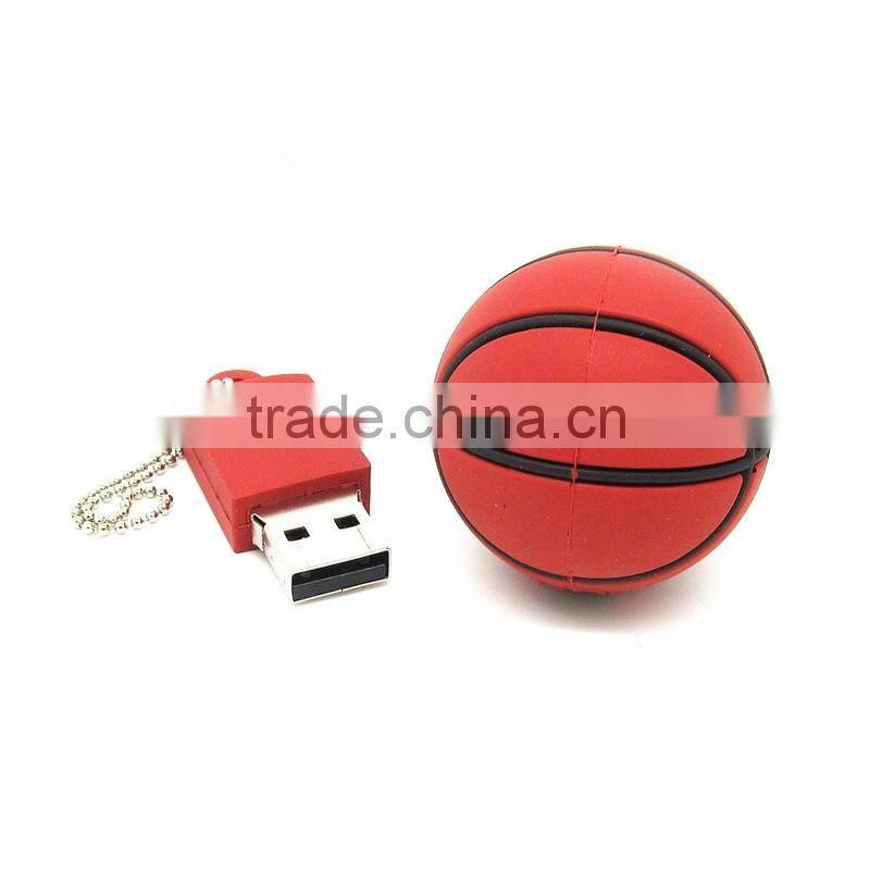 cartoon Basketball usb flash drive 4GB 8GB 16GB 32GB sport memory stick ball Pen drive mini usb disk USB 2.0 gift metal chain