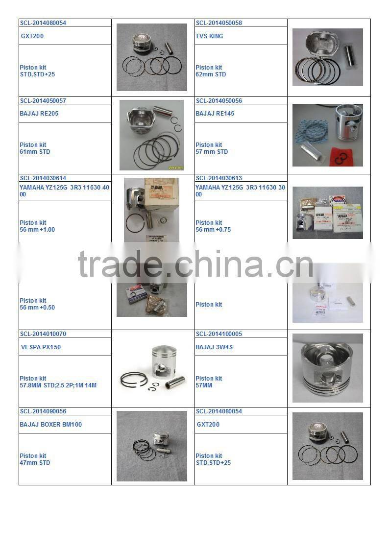 SCL-2012100056 CD110 wholesale motorcycle piston kit 52.4MM STD motorcycle engine