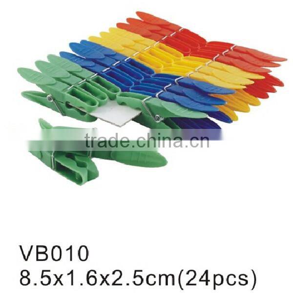 VB014 Wholesale cheap simple colorful plastic clothes peg