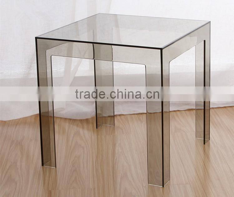 High transparent online shopping customized acrylic square table hot sell