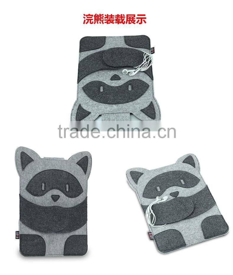 BUBM Briefcase Style felt material laptop sleeve case for gifts , for 13 Inch Macbook Air /Notebook sleeve with accessory pocket