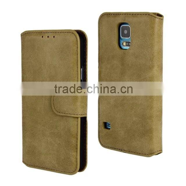 Magnet Leather Flip Case For Samsung Galaxy S5 I9600 , For Samsung S5 Case Leather