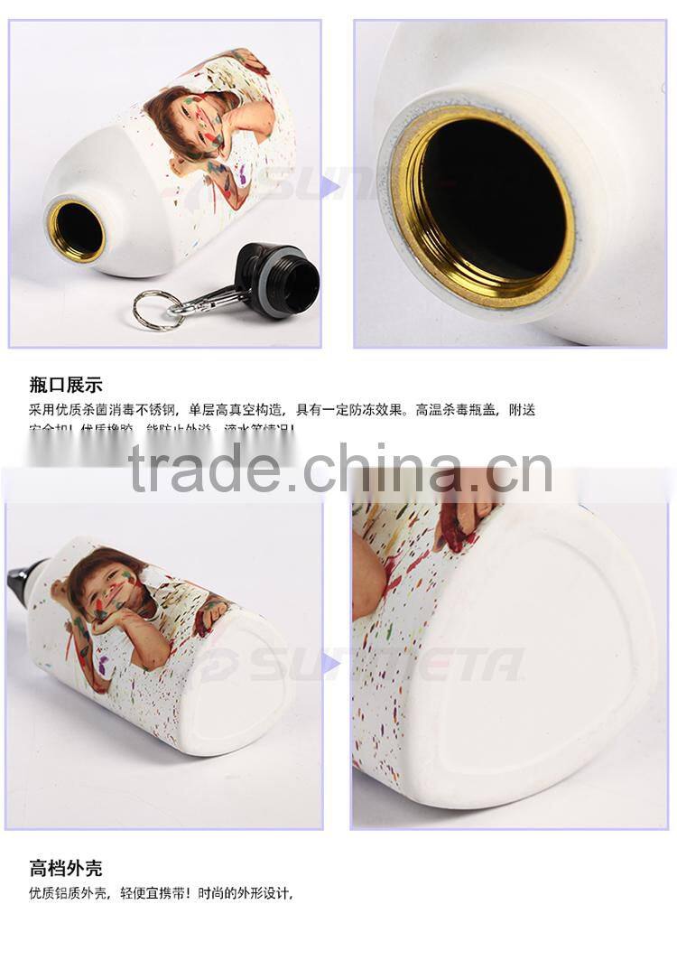 Sunmeta factory supply blank 500ml triangle shape sublimation aluminum sports bottle(LH-05)