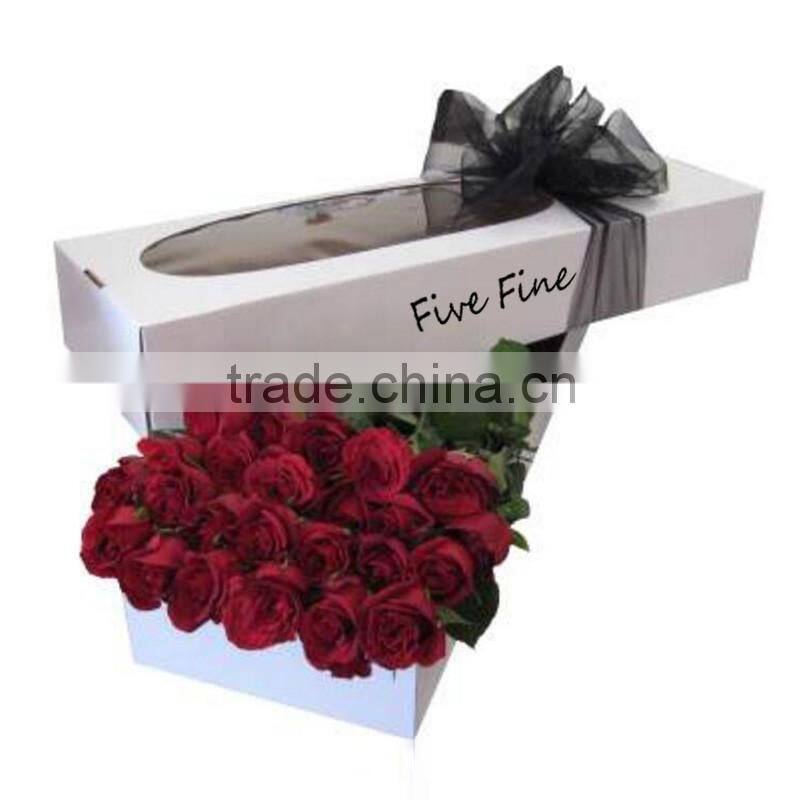 Luxury flower box with clear lid
