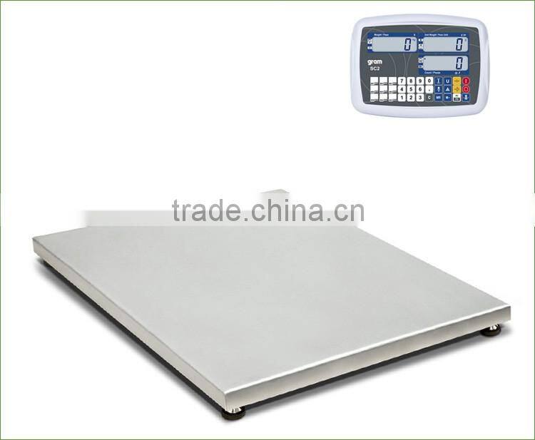Tortuga SL-300 Stainless Steel Industrial Floor Scale with SC2 Indicator
