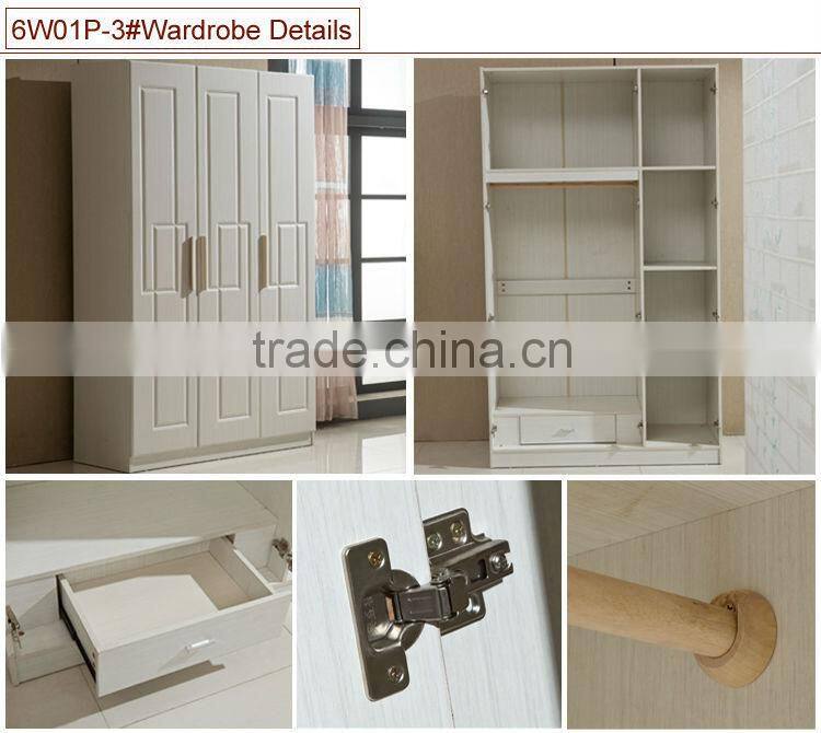 Simple laminate 3 door bedroom wardrobe designs