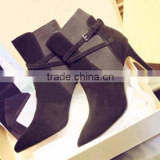 2016 Wholesale women ankle boots comfortable chunky heel boots PM3168