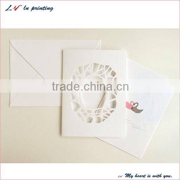 The eternal love unique romantic love paper wedding card/ elegant romantic wedding invitation card