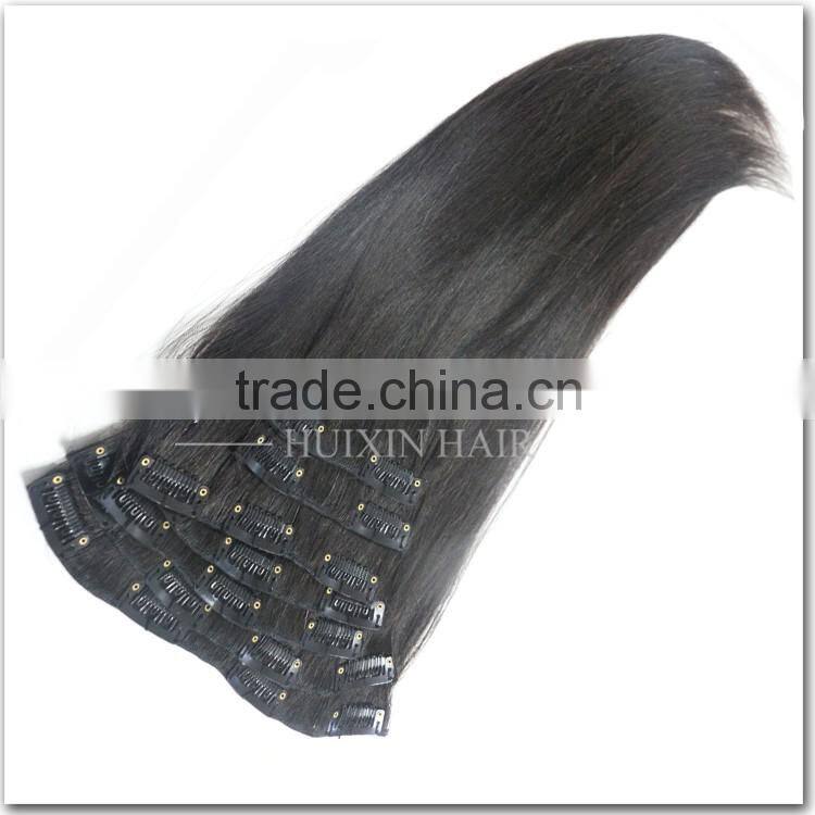 Silky Straight Wave Bohemian Remy Clip In Human Hair Extensions For Wholesales