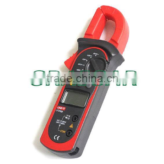 UNI-T UT200B Digital Clamp Meter 1999 Manual Range ACA 600A ACV DCV 600V Sine Wave RMS Resistance 20Kohm