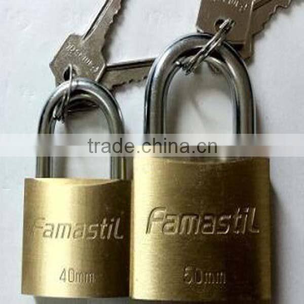 Brass Pad Lock with blister card packing