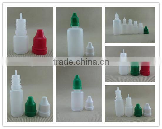 trade assurance supplier 10 ml PE e-liquid dropper bottle for electric cigarette