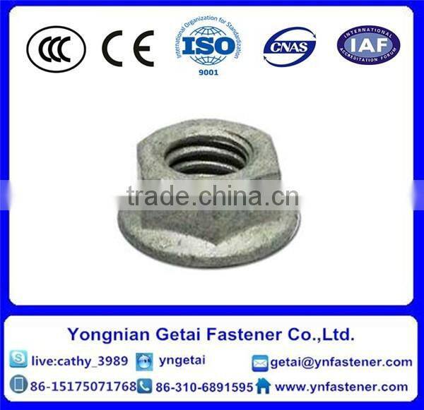 M5-M20 Zinc Plated hex head flange nut High Quality