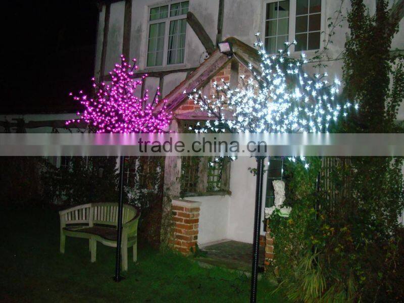led cherry tree white trunk and branches