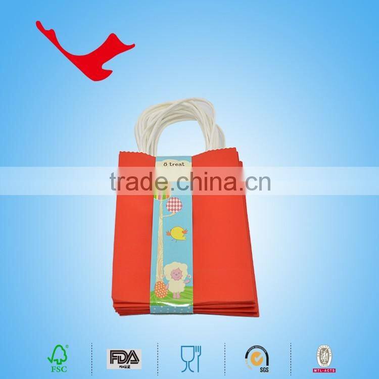 High Quality Custom Paper Luxury gift bag with handle, 2016 xmas kraft paper bag