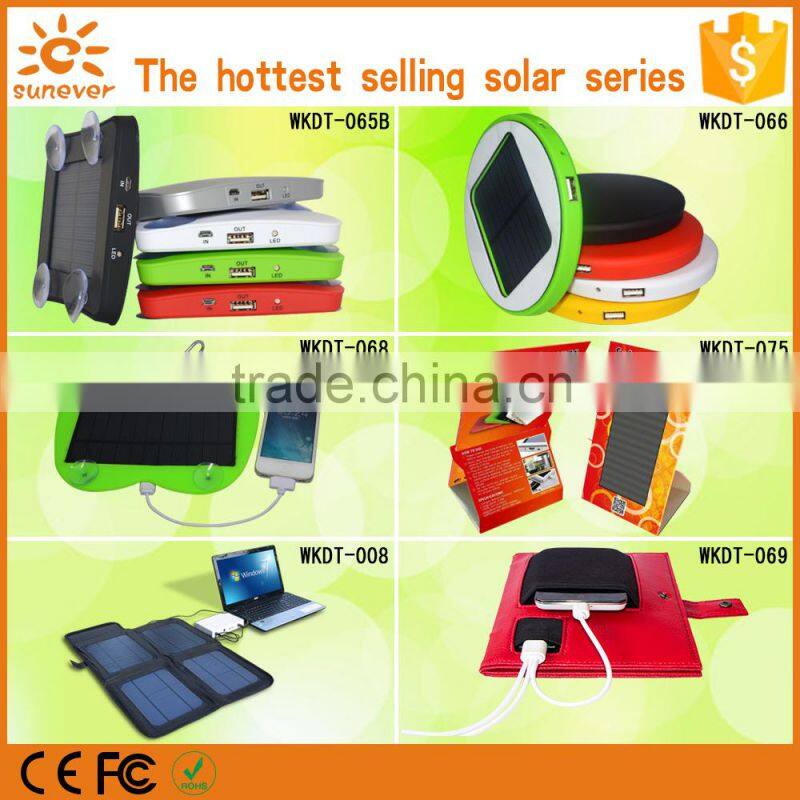 2016 new products 8000mAh dual USB solar cellphone charger/portable power bank/mobile phone accessories