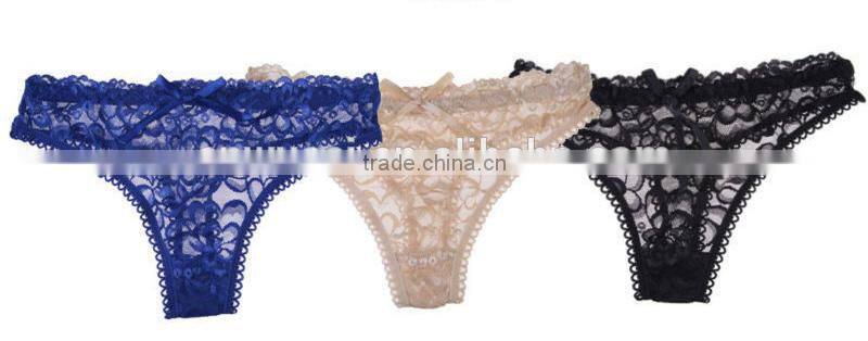 Full lace erotic sexy wet thongs girls see through G-string