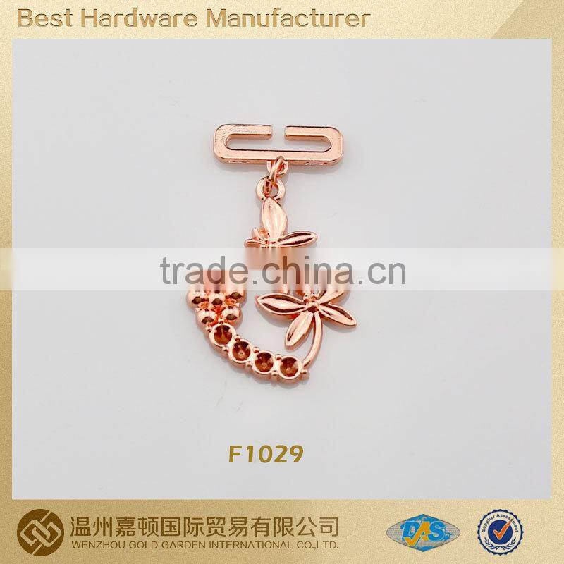 F1029 fashion dragonfly design clothing accessory metal hang tag