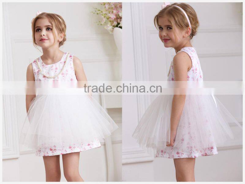 Baby girl party dress cotton lining for little queen 2015 summer hot sale