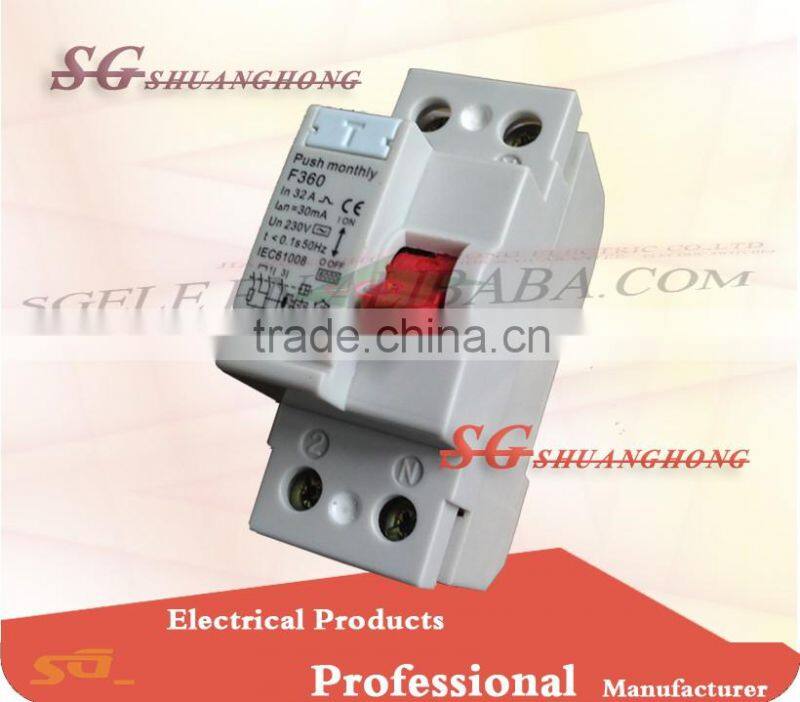 F360 Residual Current Type 4 pole earth leakage circuit breaker