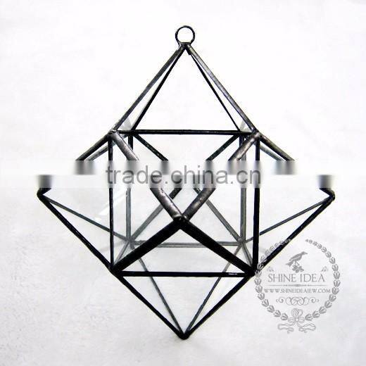 11*11*16cm geometric polyhedron glass terrarium flower arrangement air plant planter greenhouse home decoration 0100018