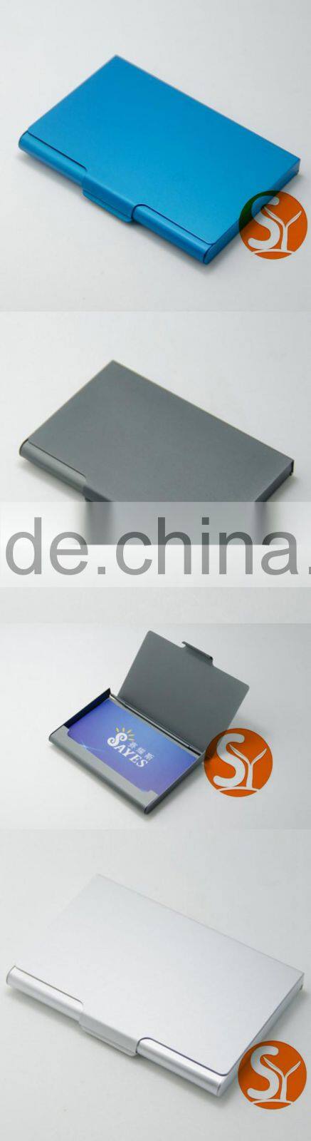 Concise design unisex gender black and brown PU leather credit name card holder with cheap price