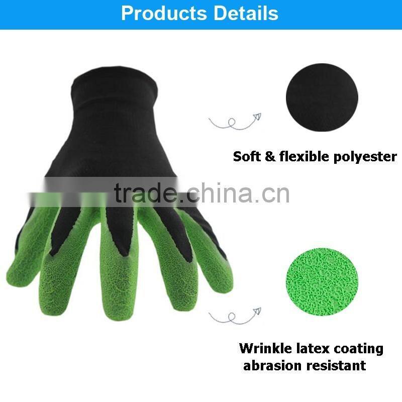 Firm slip general purpose latex print work gloves