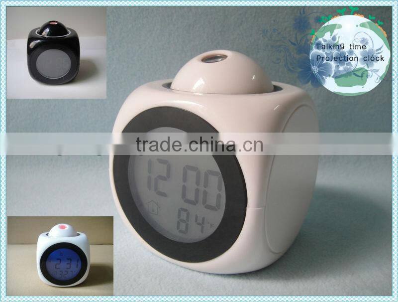 LCD Talking Projection Alarm Clock