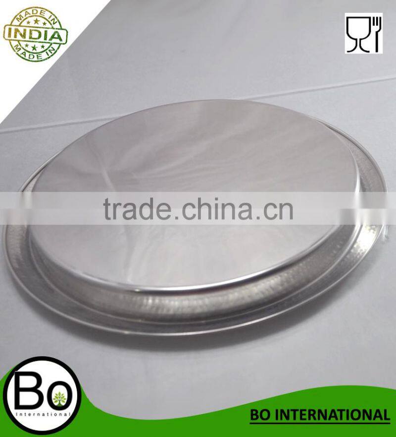 Stainless Steel Hammered Bar Tray With Mat