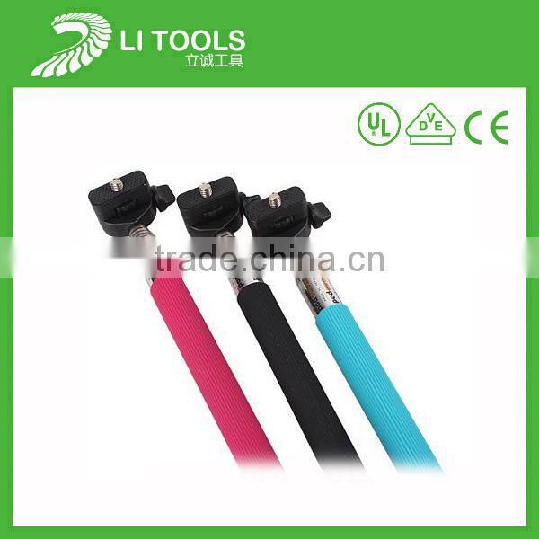 Hot sale extendable cable take pole mobile phone selfie stick holder