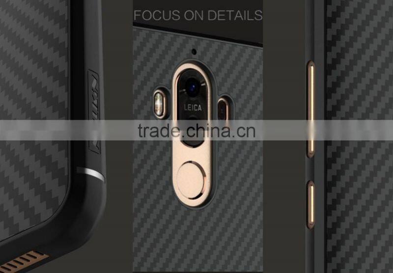 ORIGINAL NILLKIN Synthetic Fiber BACK Case For HUAWEI MATE9 IRON CASE FOR MAGNETIC CAR HOLDER CASE MILITARY CARBON FIBER CASE