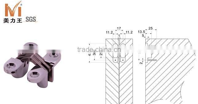 Furniture Hinge Type Invisible Cross Concealed Hinge