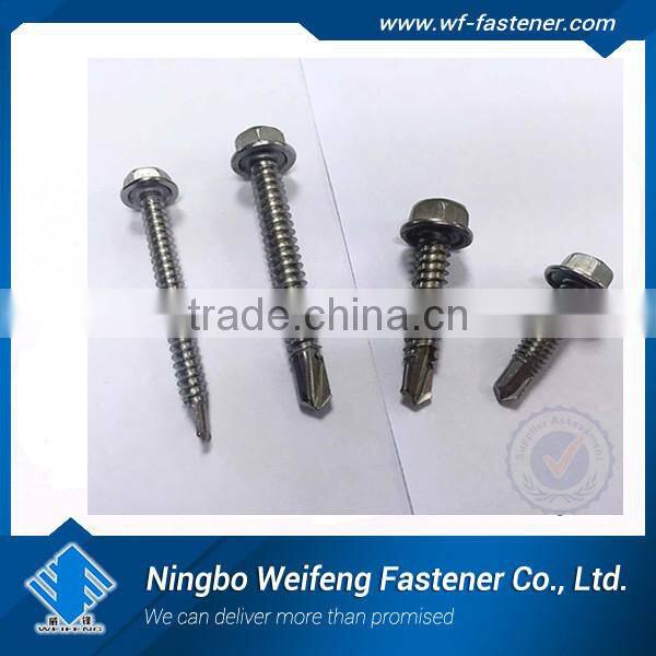 high quality stainless steel hex washer head self drill screw export to Chad
