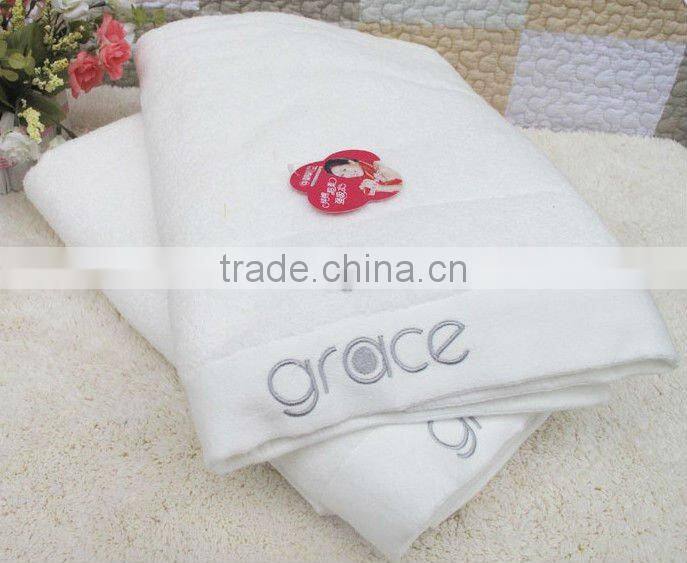 Embroidered white towel