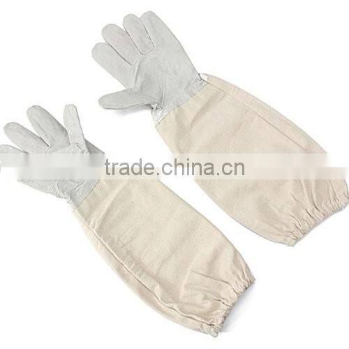 Best Selling Beekeeping Goat Leather Gloves / Beekeeper Protection Gloves With Long Sleeve