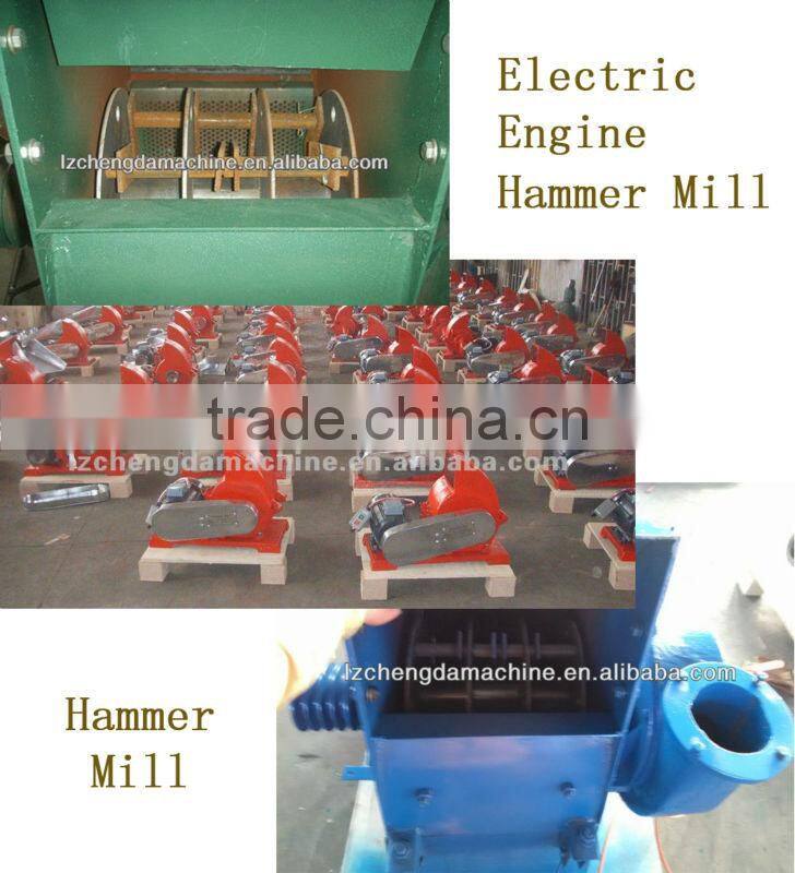 CF420A factory supply 55HP diesel engine tree branch crusher peanut shell hammer mill